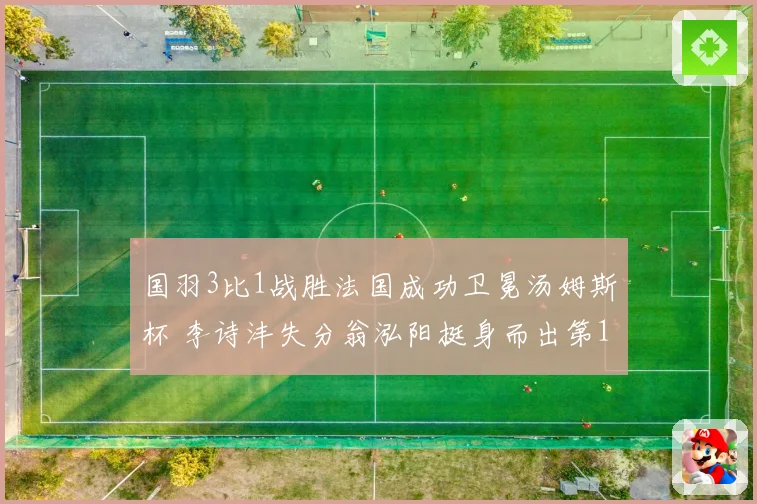 国羽3比1战胜法国成功卫冕汤姆斯杯 李诗沣失分翁泓阳挺身而出第12次夺冠